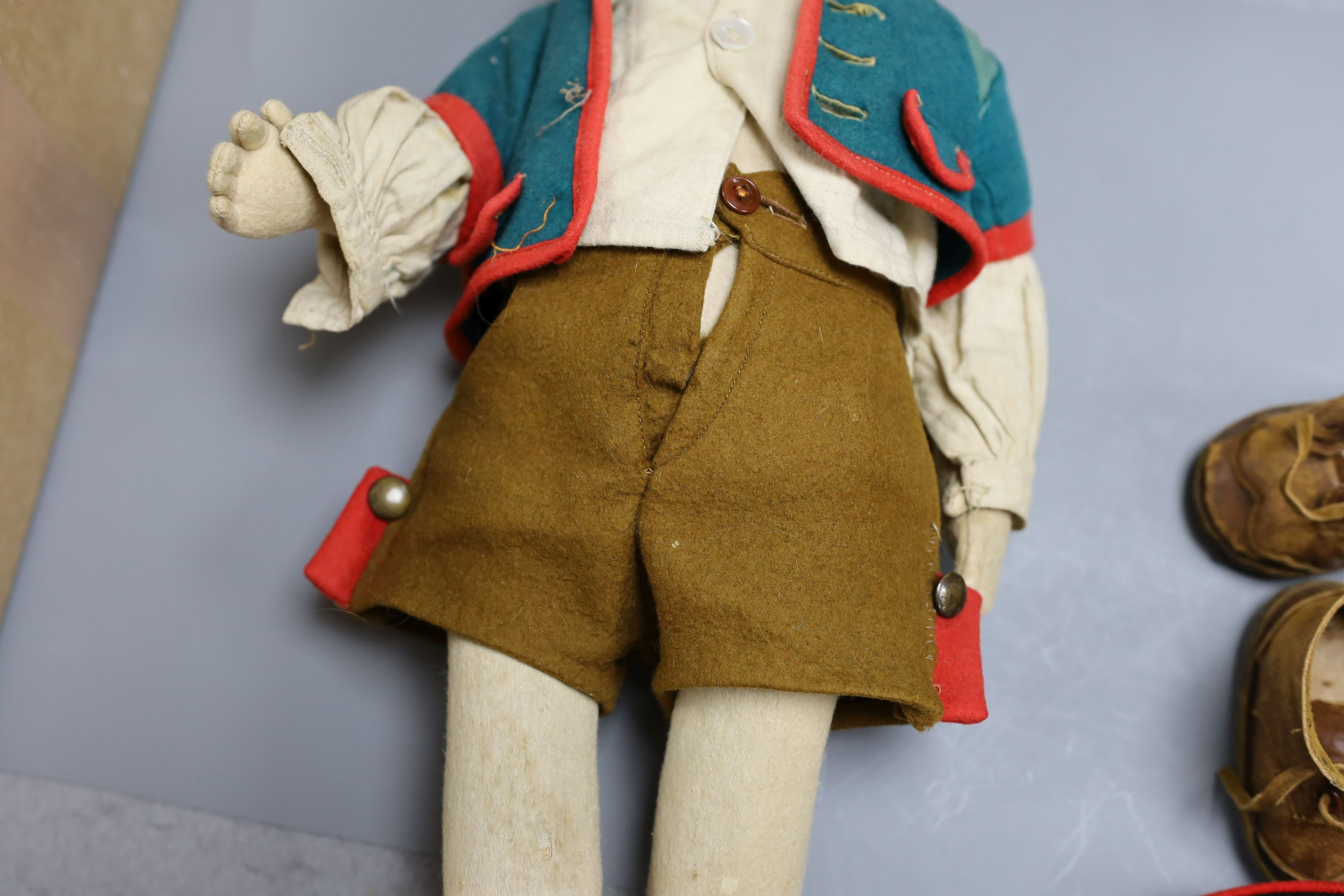 A Lenci felt mountaineer doll, 46cm